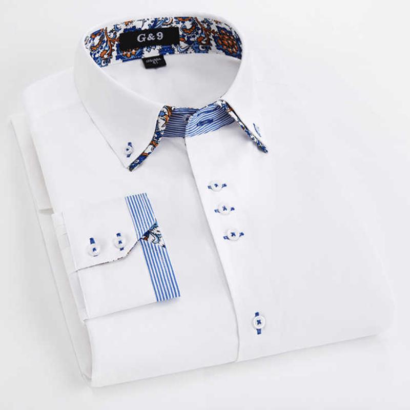 Cotton Double Collar Men's Shirt