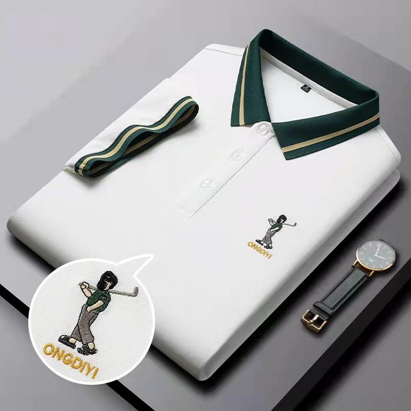 2022 new business casual lapel polo shirt