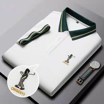 2022 new business casual lapel polo shirt