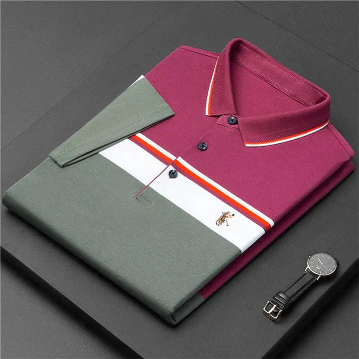 Simple Embroidered Short Sleeve Polo Shirt [9 Colors]