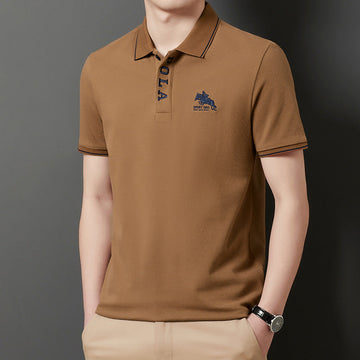 Men's Summer Cotton Short Sleeve Polo Shirt