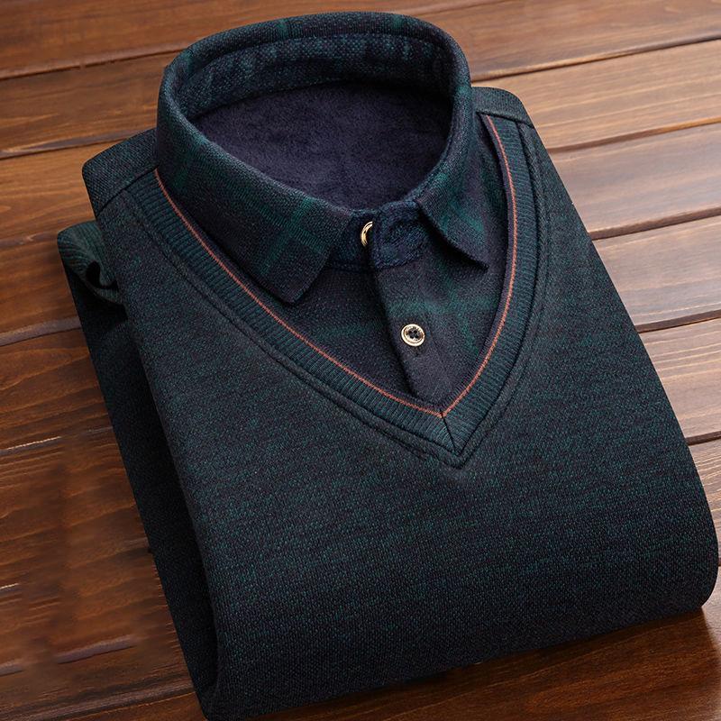 Plus Fleece Middle-aged And Elderly Sweater