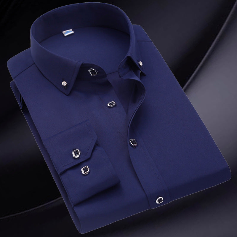 Men's Business Professional Diamond Button Casual Shirt