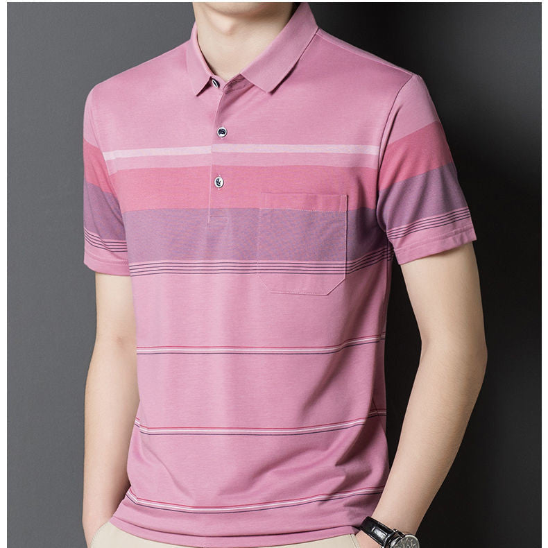 Business Casual ice Silk Polo Shirt