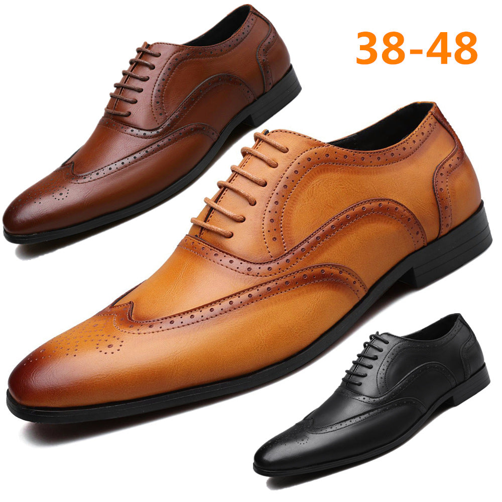 New men's large size fashion leather shoes