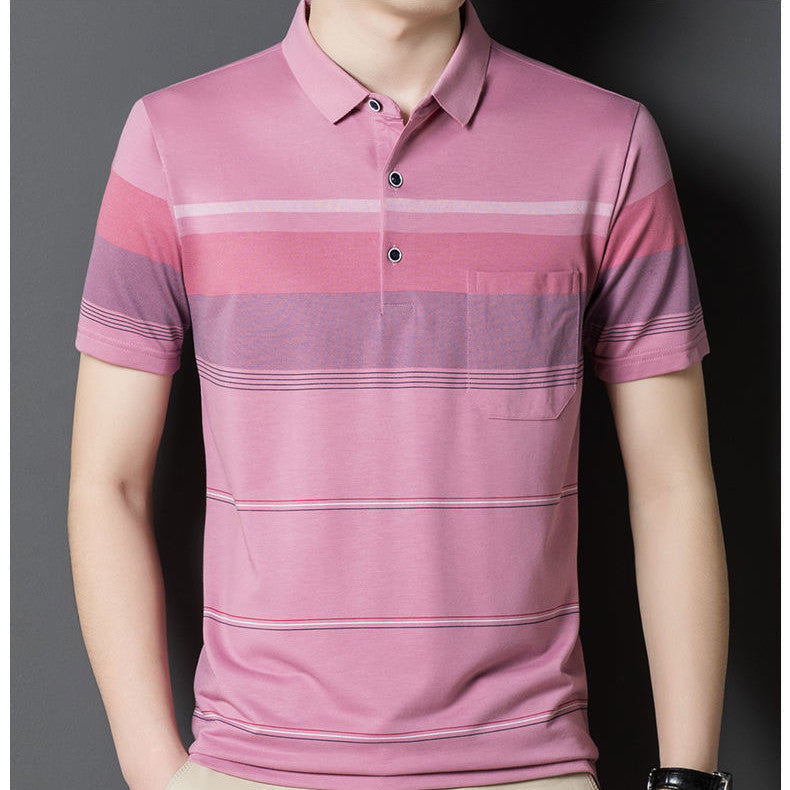 Business Casual ice Silk Polo Shirt