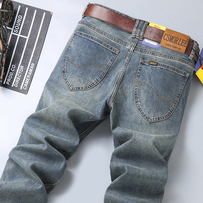 Vintage Stretch Loose Straight Jeans