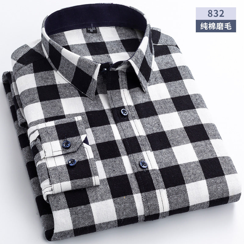 Men's 100% Cotton Plaid Shirt