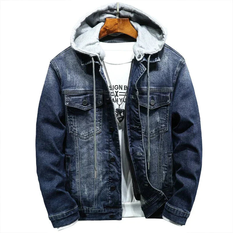 Cotton Hooded Denim Jacket