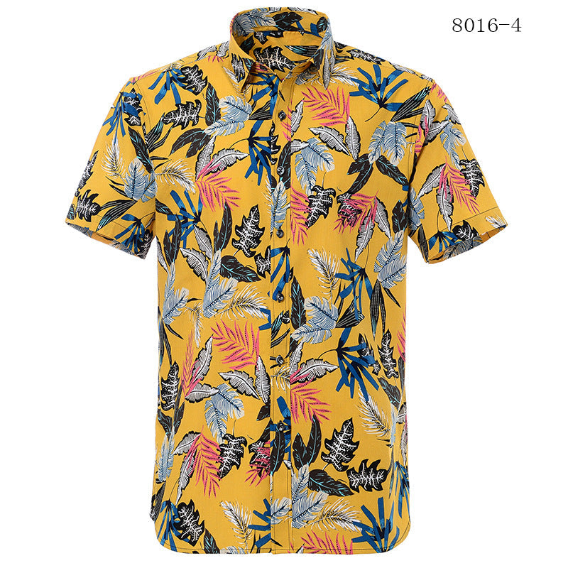 Summer Cotton Hawaiian Print Beach Shirt (21 Colors)