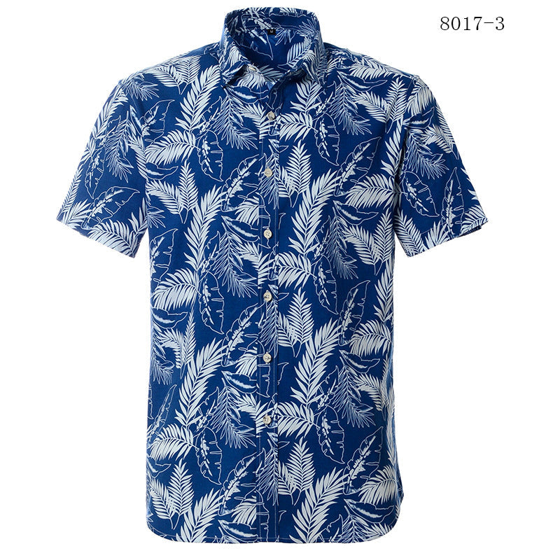 Summer Cotton Hawaiian Print Beach Shirt (21 Colors)