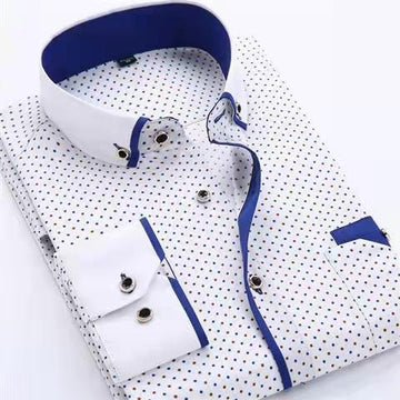 Business casual thin print shirt