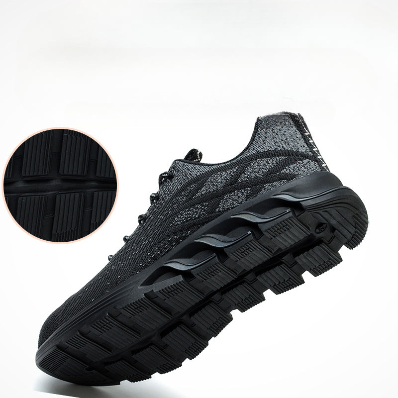 Men's Flying Woven Anti-smash and Anti-stab Safety Shoes