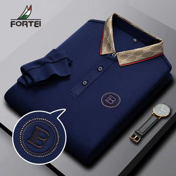 Long fashion casual business polo shirt