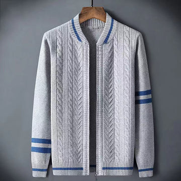 All-Match Striped Thick Knitted Cardigan