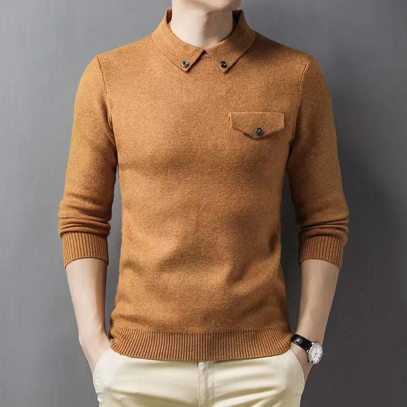 Cashmere-Blend Polo-Neck Sweater [10 Colors]