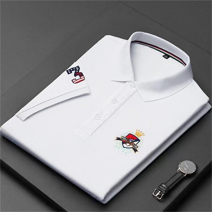 Cotton Embroidered Crown Polo Short Sleeve