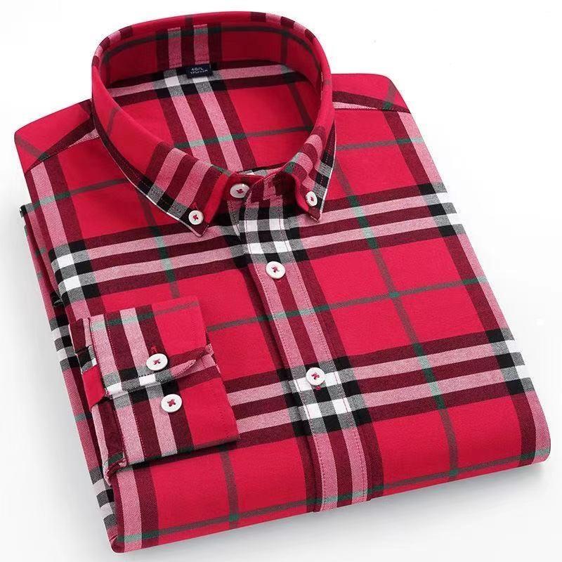 100% Cotton Business Casual Plaid Shirt