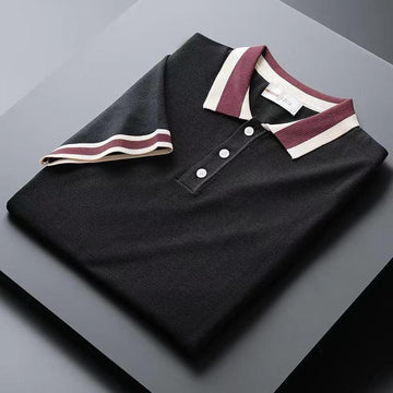 Fashion Slim Knit Short Sleeve Polo Shirt