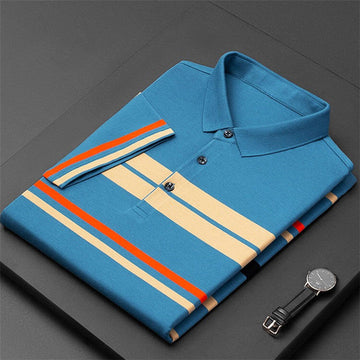 Horizontal Striped Polo Shirt