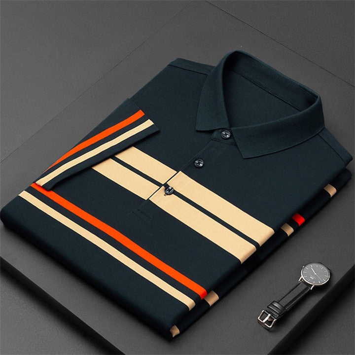 Horizontal Striped Polo Shirt