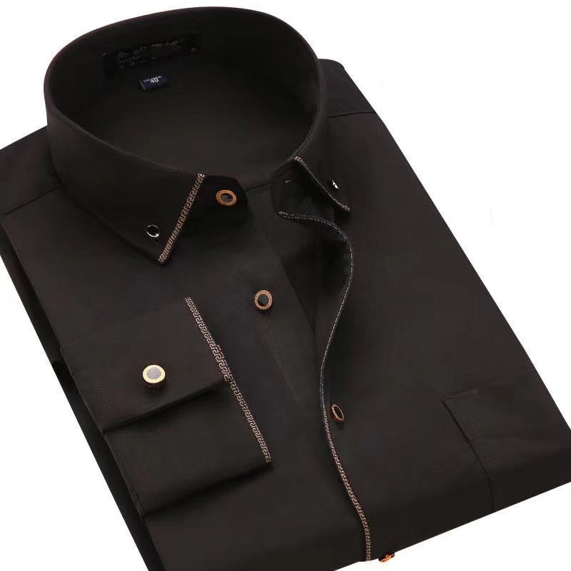 Slim-fit Long-sleeved Anti-wrinkle Shirt