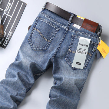 Men's Straight Fit Stretch Business Casual Jeans