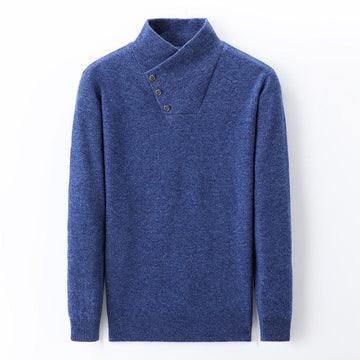 Men's High Neck Button Cardigan Casual Sweater