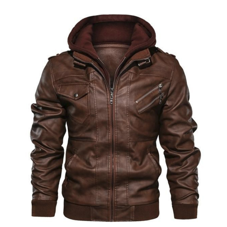 Faux Leather Autumn Jacket