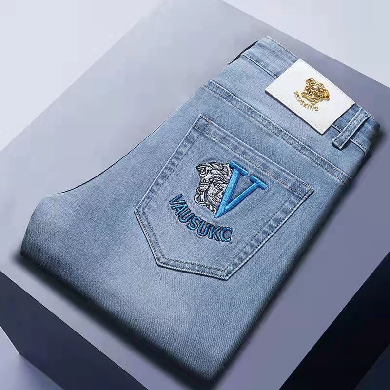 Embroidered Casual Jeans