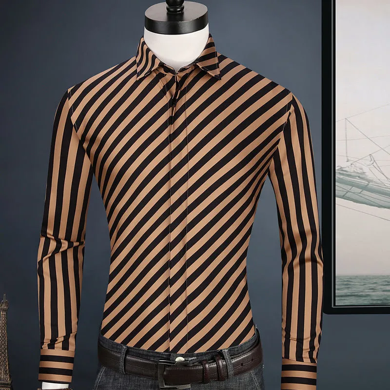 Classic business casual striped shirt