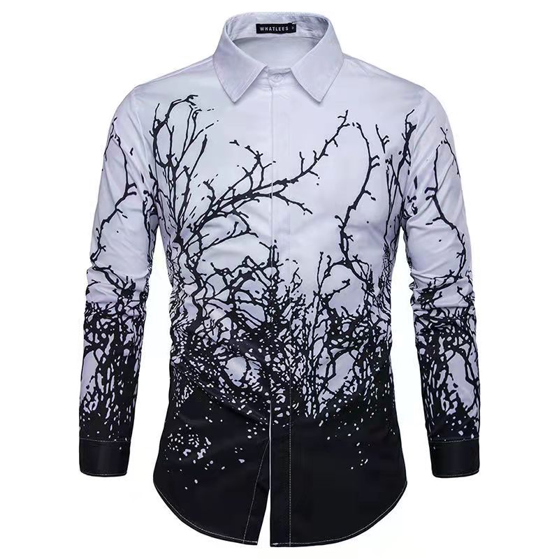 Ink splashed 3D printed long-sleeved shirt