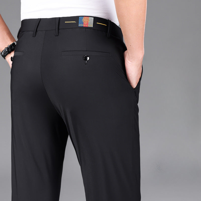 Men's Stretch Straight Business Non-Iron Casual Pants