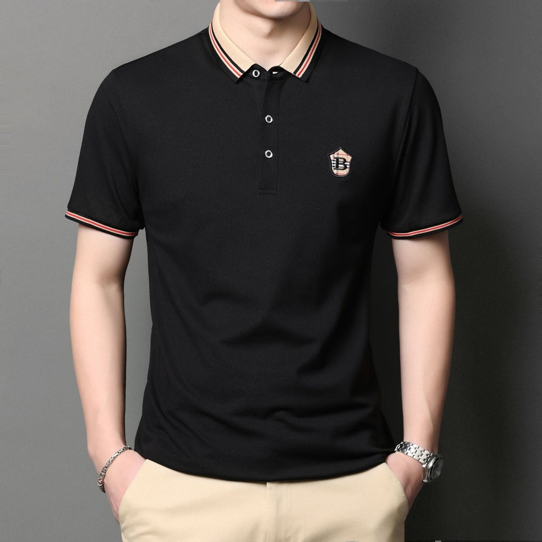 Men's New Embroidered Polo Shirt