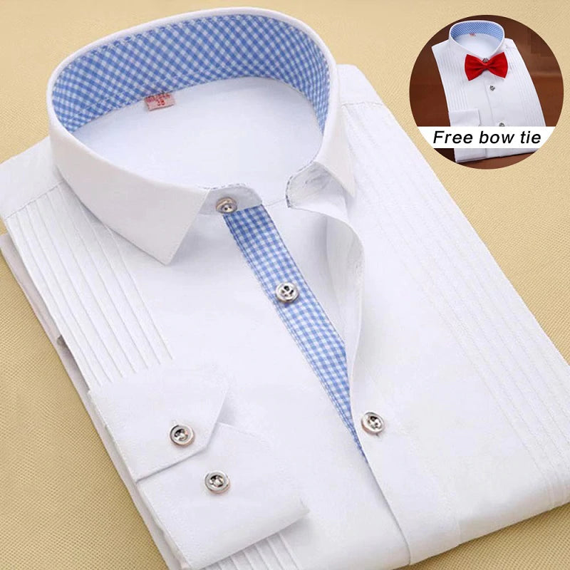 Men's Party Dress Shirt [Free Bow Tie]