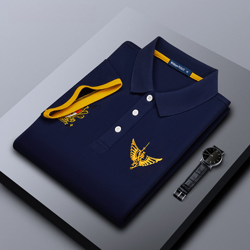 Men's Lapel Embroidered High Quality POLO Shirt