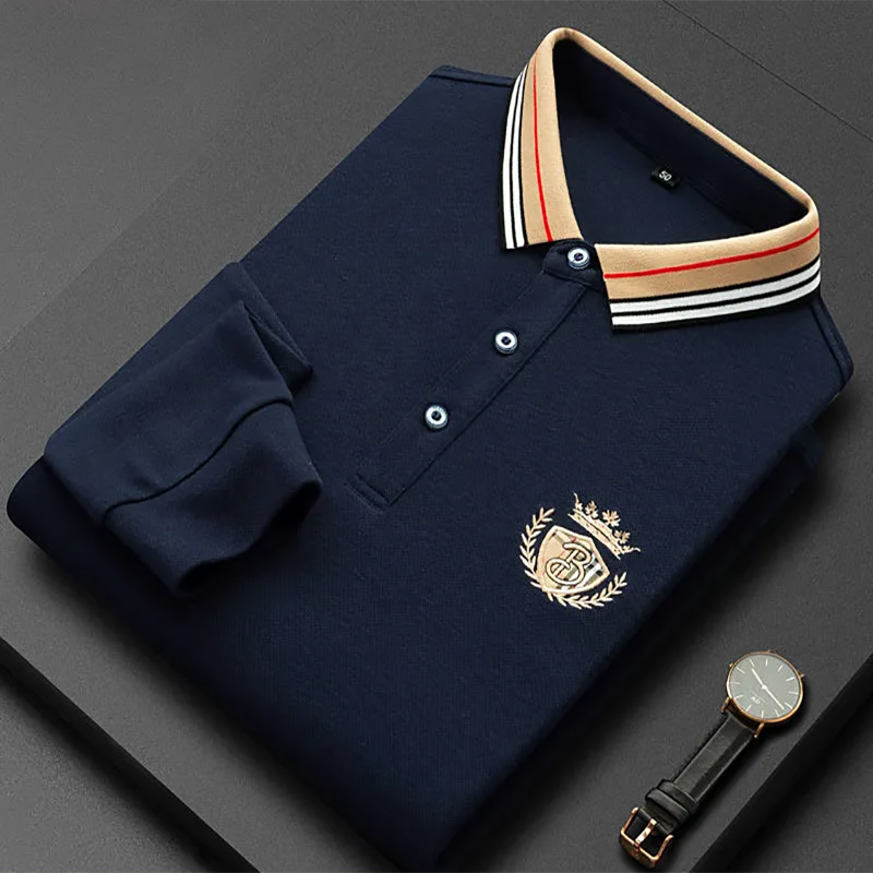 Business casual embroidered polo shirt