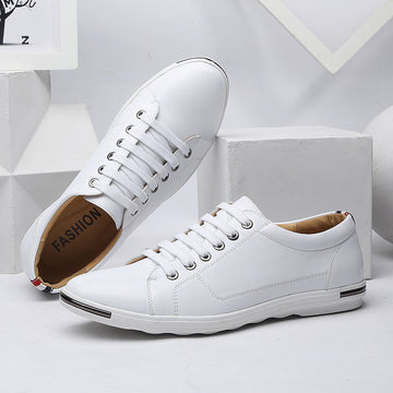 Large Size Fashionable Lace-up Leather Shoes