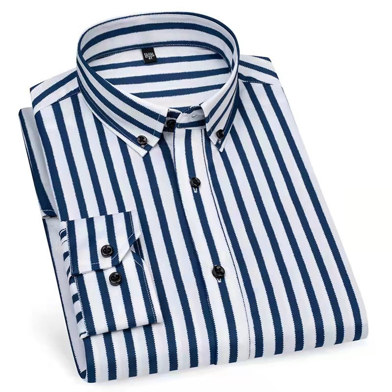 Long striped casual shirt