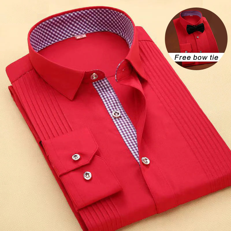 Men's Party Dress Shirt [Free Bow Tie]