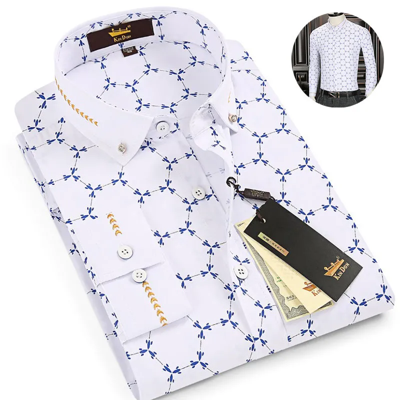 Men's printed business shirt