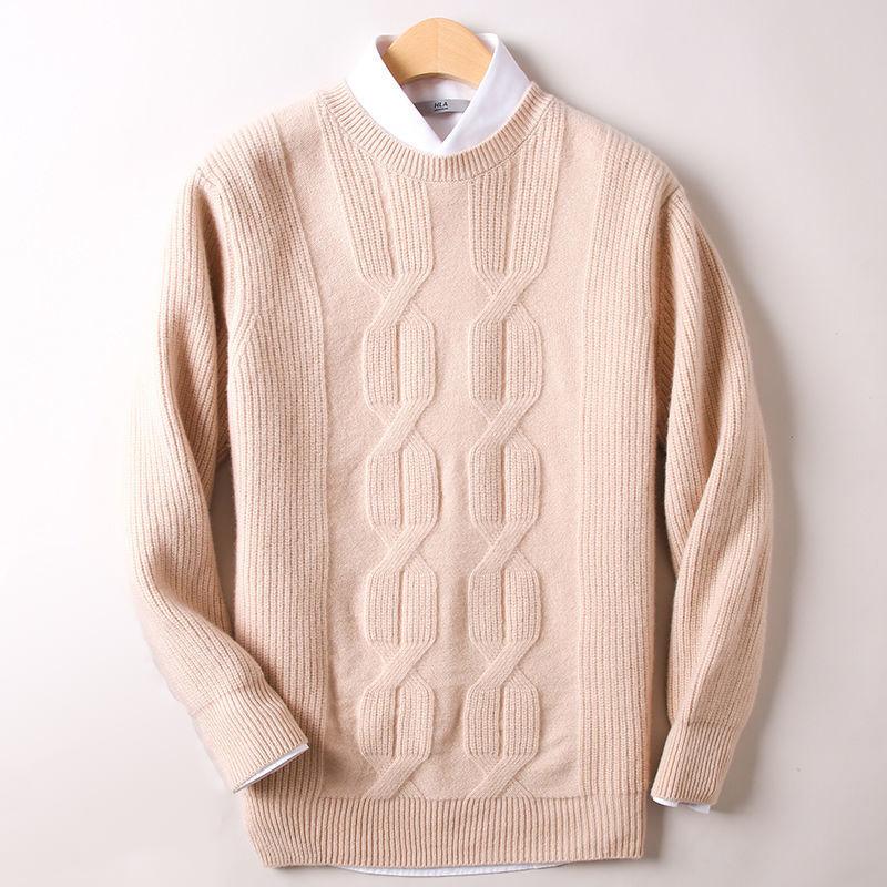 Men's 100% Pure Wool Padded Sweater