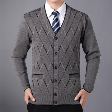 Men's Thick Warm Cardigan Sweater