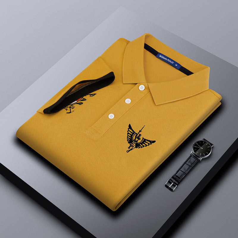 Men's Lapel Embroidered High Quality POLO Shirt