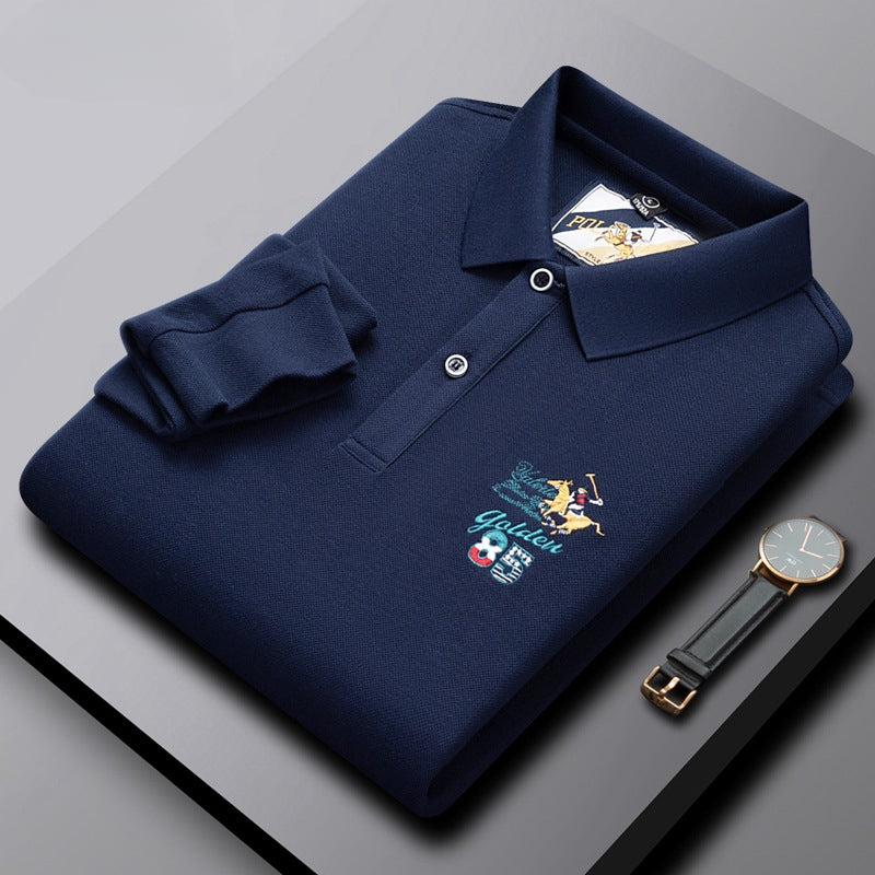 Men's Embroidered Fashion Business Polo Shirt