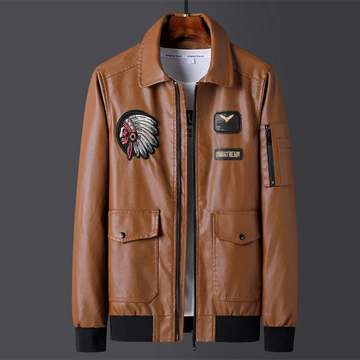 Men's cool fashion leather jacket