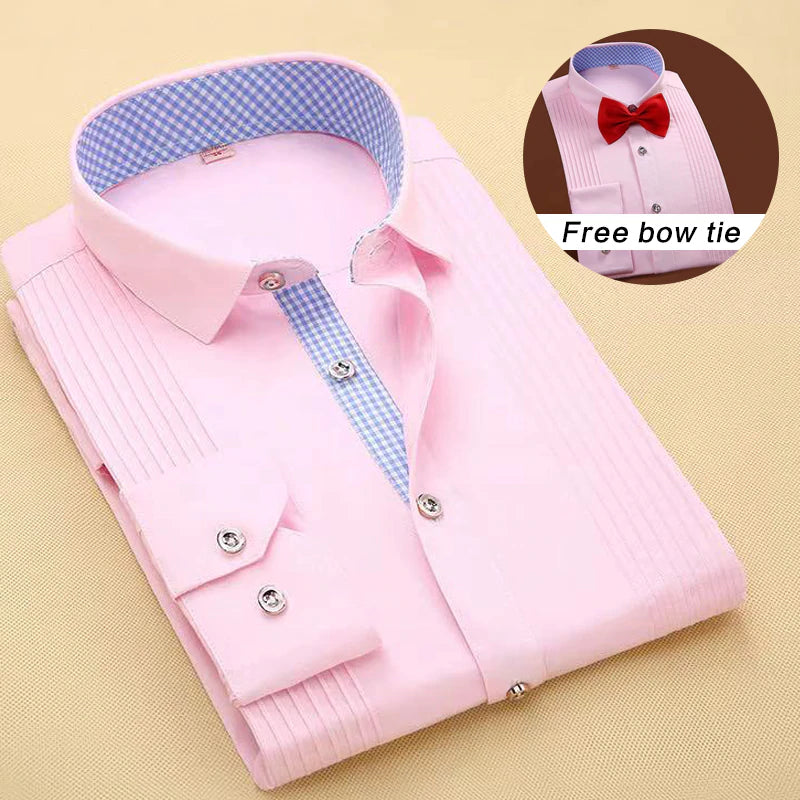 Men's Party Dress Shirt [Free Bow Tie]