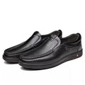 Mens Genuine Leather Soft Insole Casual Business Slip On Loafers