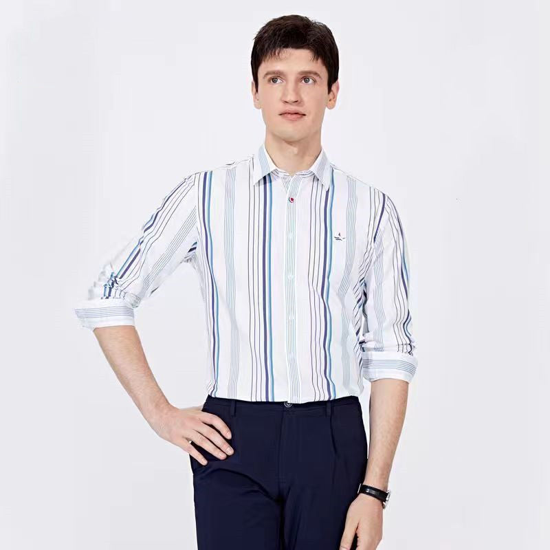 Italian Business Stripe Premium Casual Long Sleeve Shirt