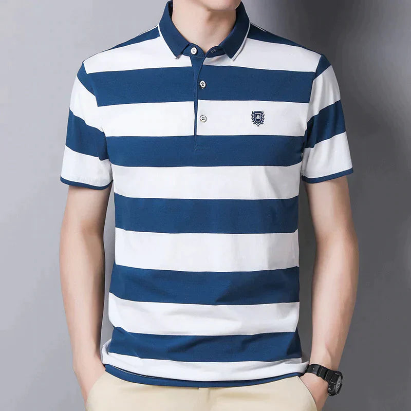 The New Striped Comfortable And Breathable Polo